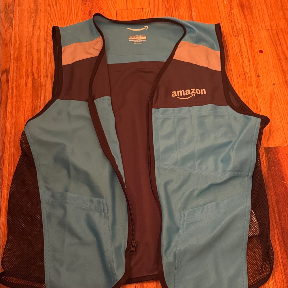 Amazon Teal and Black Work Vest